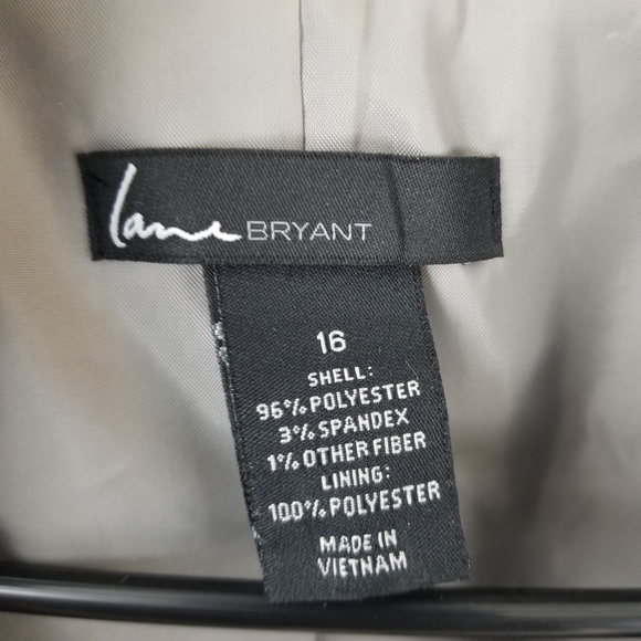 Lane Bryant Gray White striped Blazer Sz16 - Picture 8 of 8